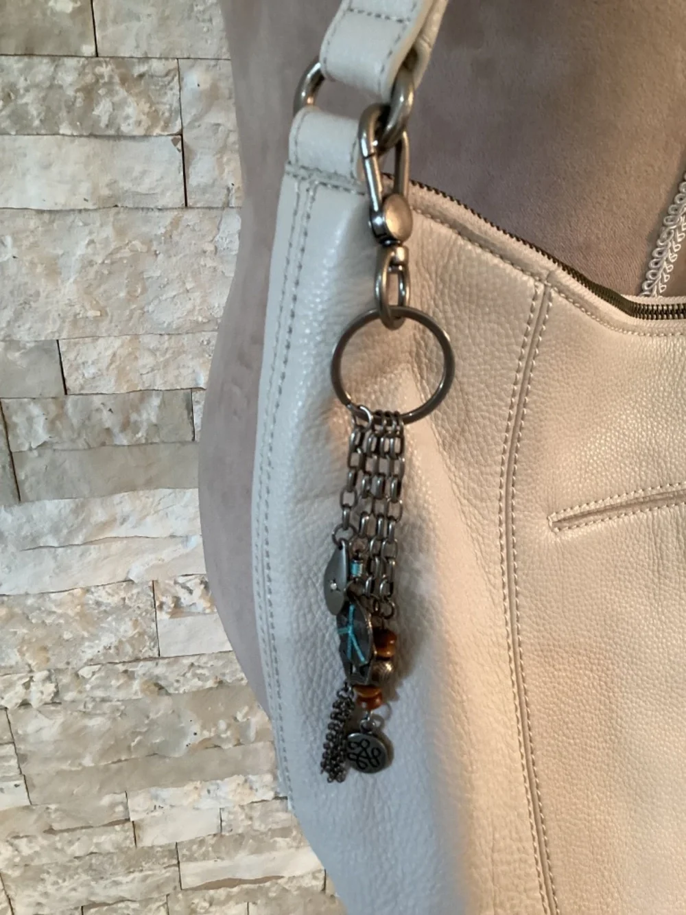 The Sak Sequoia Leather Hobo Bag colorway Coastal Block Espadrille